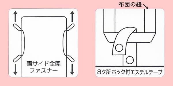 掛け布団カバーのホック